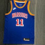 NBA 11 Thompson Warriors 75th Anniversary Maillot Maillot bleu imprimé